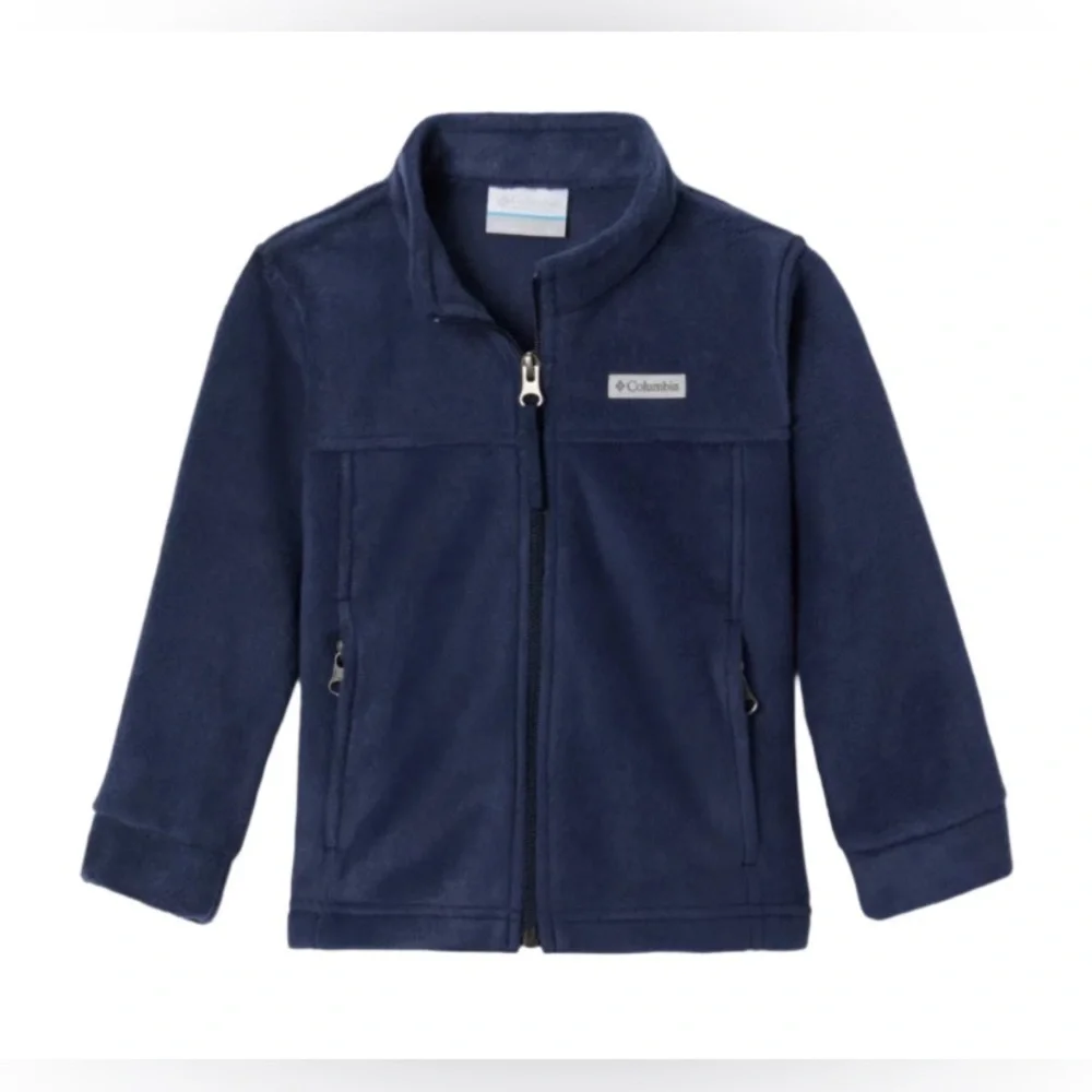 Boys Columbia Full Zip Navy‎ Fleece Jacket Size XS EUC